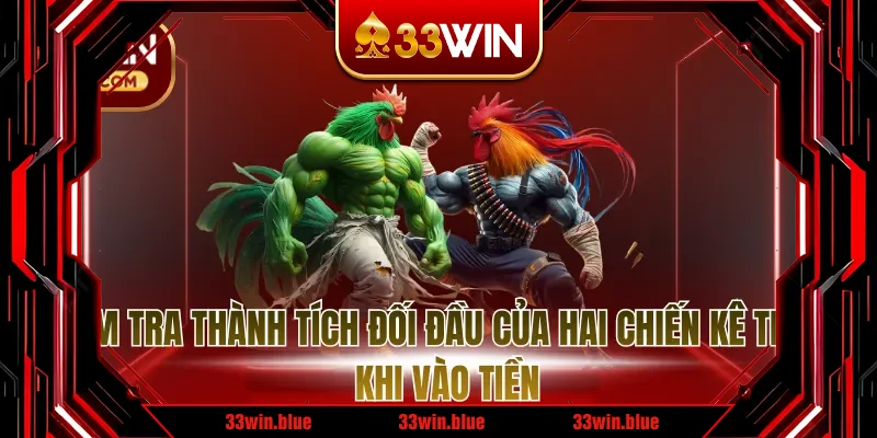 Kiểm tra thành tích đối đầu của hai chiến kê trước khi vào tiền Kiểm tra thành tích đối đầu của hai chiến kê trước khi vào tiền